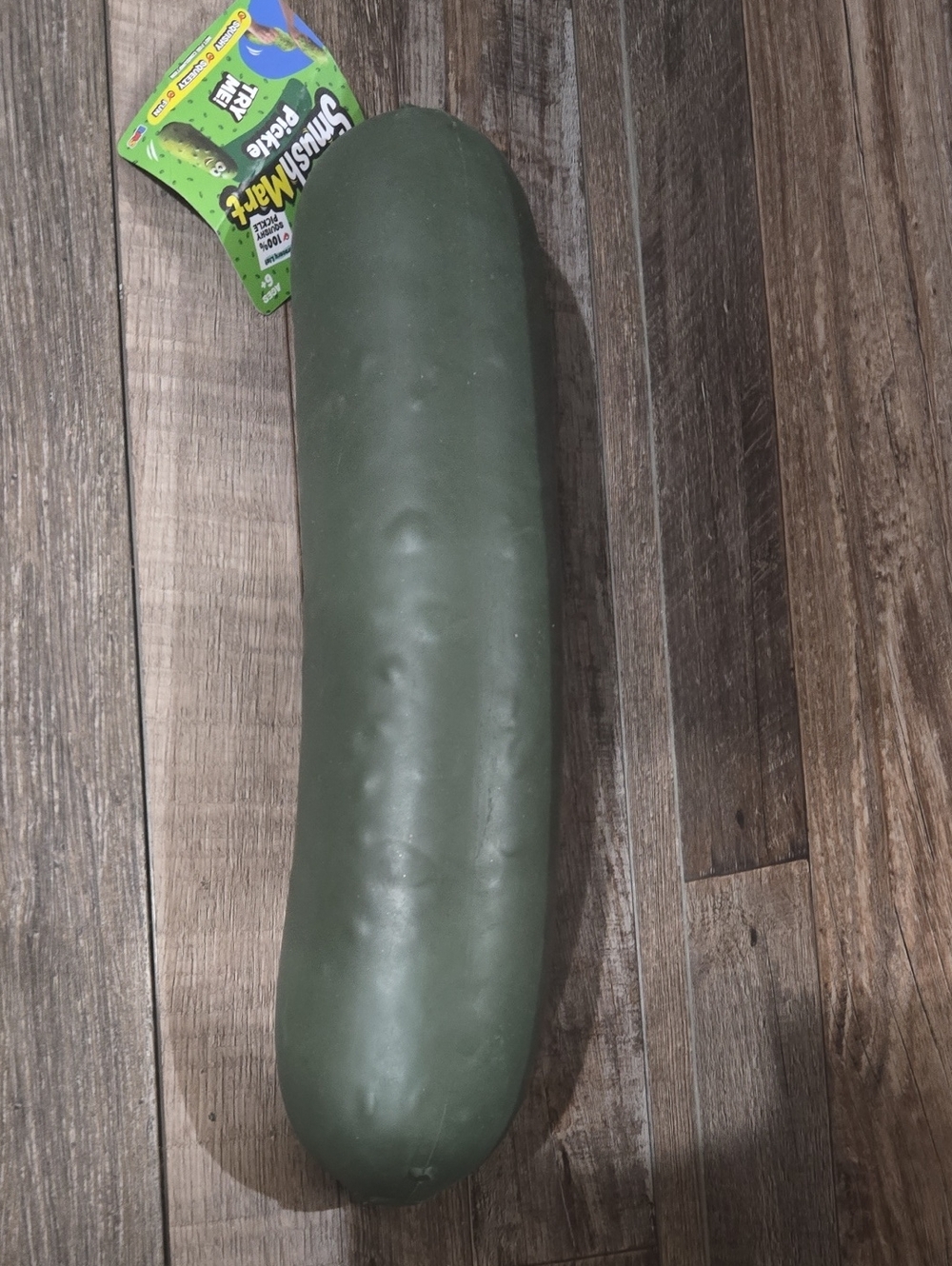 New Smush Mart Giant Olive Green Squishy Pickle Toy - Picture 2 of 2